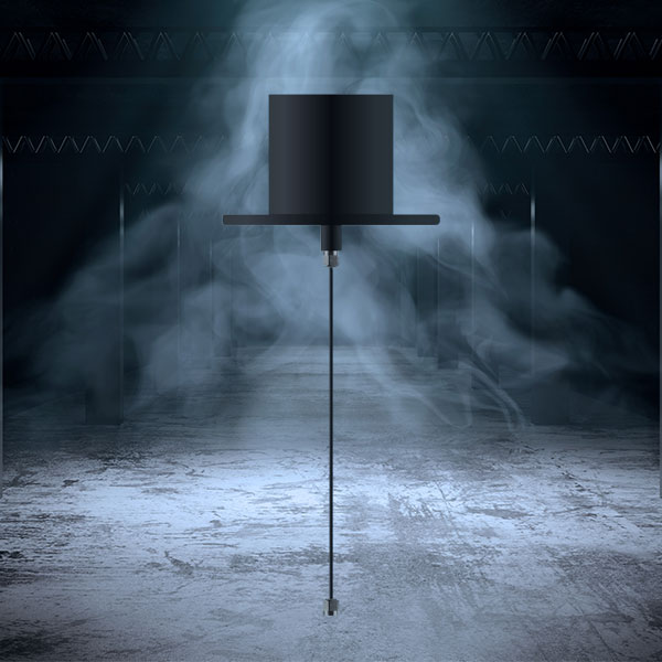 Discone antenna in a dark room